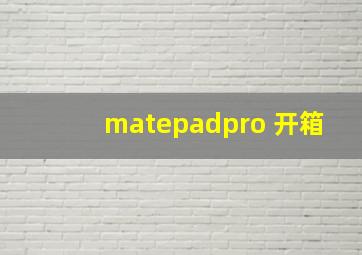 matepadpro 开箱